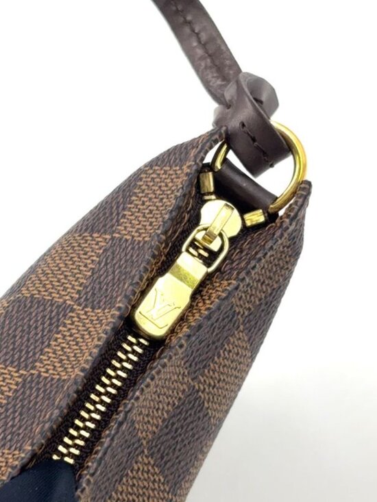 Louis Vuitton Navona Damier Ebene Leather Brown Handbag - Picture 10 of 12